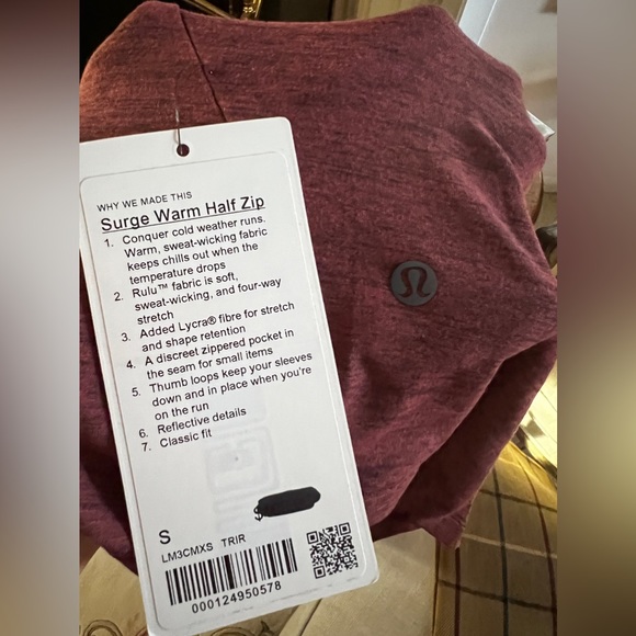 New with tags Lululemon Surge Warm Half Zip - Picture 6 of 7